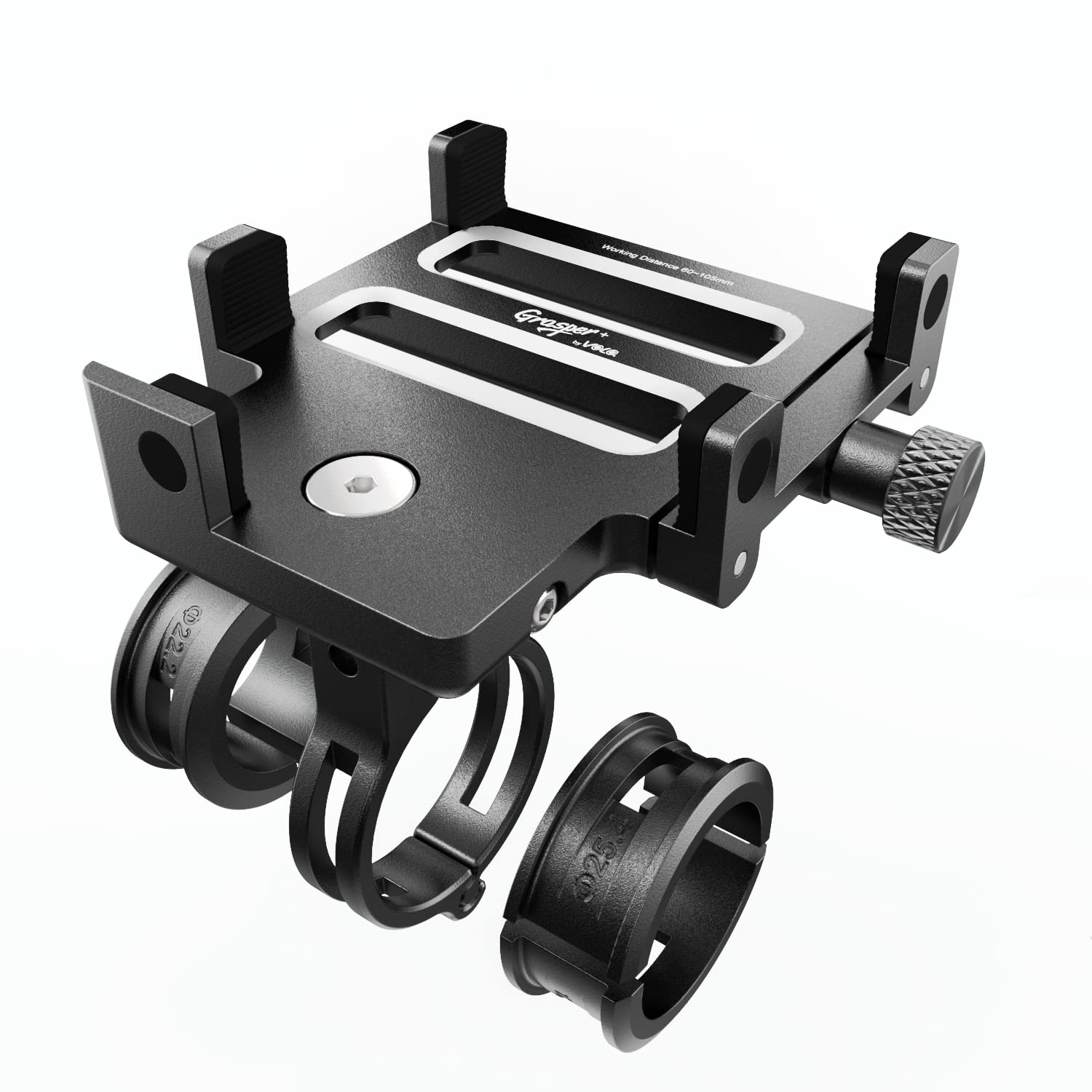 VOLO Grasper Bike Phone Mount Holder Aluminum, 360 Degree Rotation Adjustable Shock-Absorbing Bicycle & Motorcycle Smartphone Holder Cradle for iPhone 12 PRO/11/12min Samsung Galaxy S21