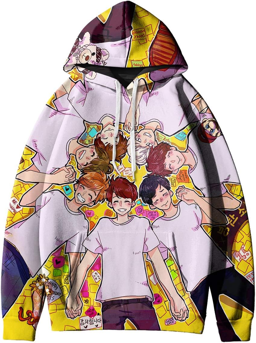 NBBZ Kpop BTS Unisex Hoodie 3D Digital Printing Sweatshirt