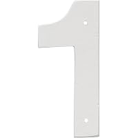 Montague Metal Products House Number 0 - 10 Inch Aluminum Plaque, White, Helvetica Font, Outdoor