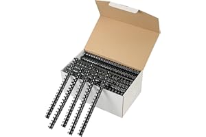 MYFULLY 21 Ring Plastic Binding Combs, 3/4 Inch Diameter, 180 Sheet Capacity, 100 Pack Black Comb Binding Spines– Perfect for