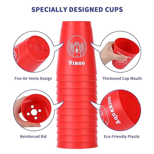 Speed Stacks MINI Play Set - 12 Ultra Portable Sport Stacking Cups With Free Power Balance Necklace