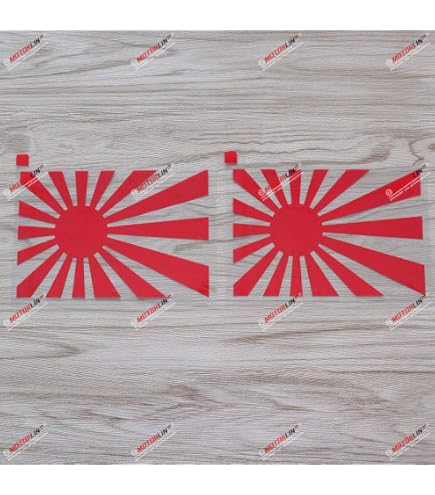 Autocollants Vinyle JDM Soleil Levant Paillettes - Découpe Die-cut, Personnalisation Voiture/mur