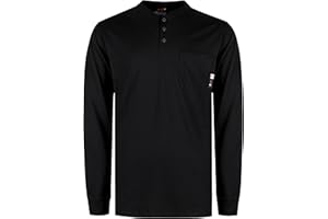 KONRECO FR Shirts for Summer Flame Resistant Shirt 5.5oz Light Weight&7oz CAT2 Henley Shirts
