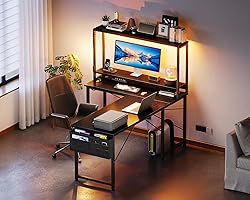 ODK 53 Inch L Shaped Desk with LED