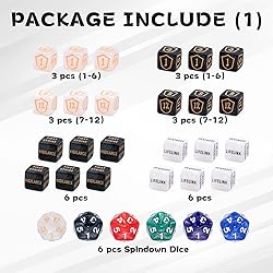 78 Pieces MTG Dice Set with Plus 1 Life Counter
