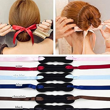 3pcs Ribbon Magic French Twist Bun Maker Holder Roll Rings