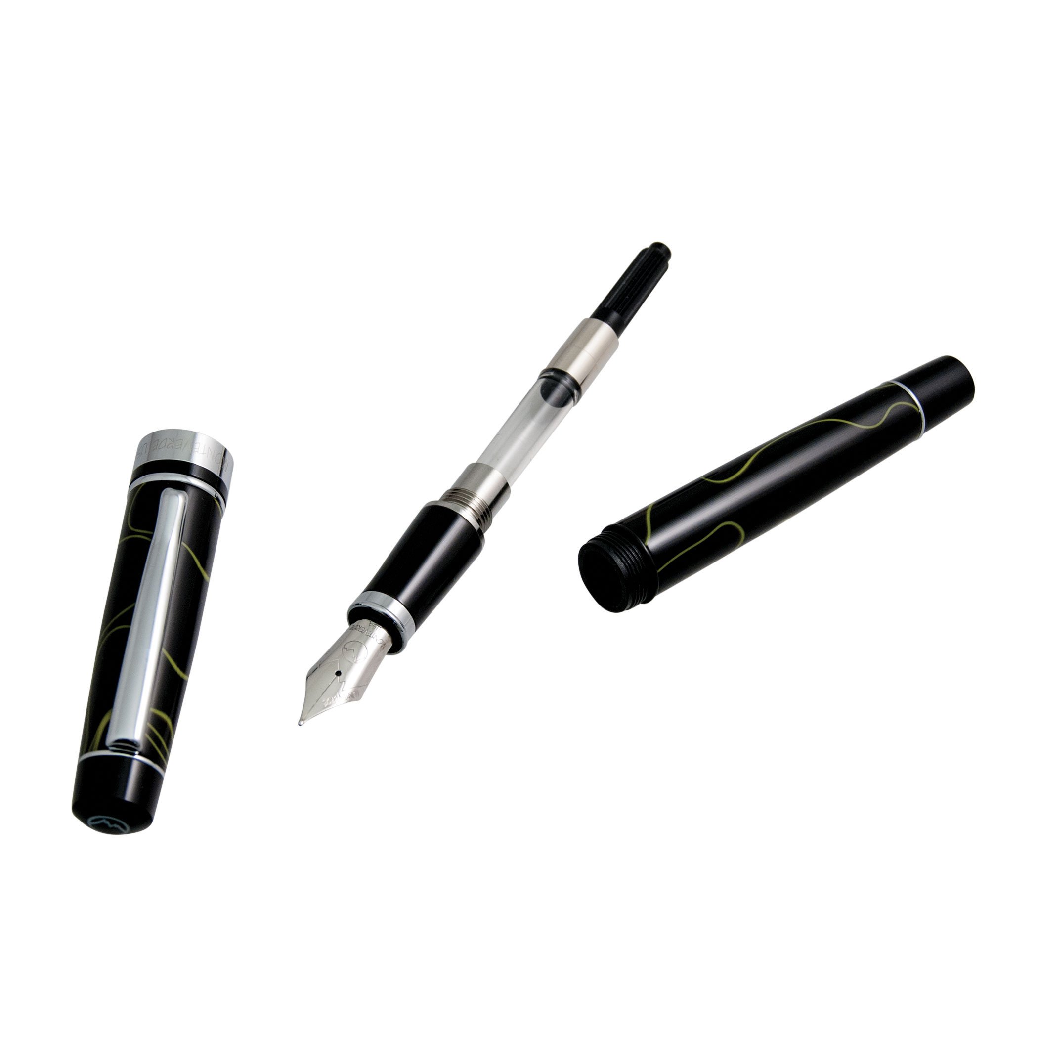 MONTEVERDE Prima Fountain Pen, Broad Nib, Black (MV26941) on Galleon