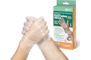 Protospheric Disposable Gloves - Stretch Poly, Clear, Food Prep&Cooking Gloves - Safe, Nitrile, Vinyl, Latex and Powder Free