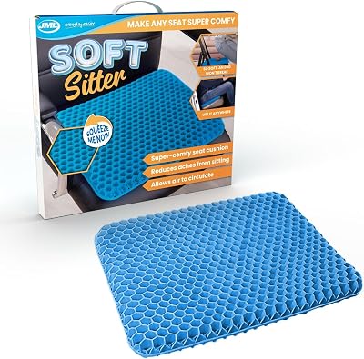 JML Soft Sitter Gel Cushion Honeycomb Seat Pad Blue