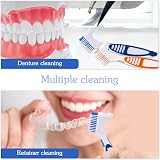 Ceonam Denture Brush 2 Pcs with White Carry Case, Multi-Tiered Bristles view 4