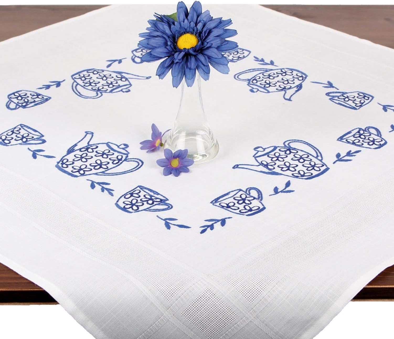 Embroidery kit Hen Party, Complete Tablecloth Set, Needlework Embroidery kit for Beginners Adults