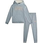 AEROPOSTALE Boys Joggers Set - 2 Piece Warm Sherpa Lined Pullover Hoodie and Jogger Sweatpants for Boys (Sizes: 8-12)