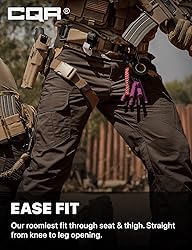 CQR Men's Tactical Pants, Water Resistant Ripstop