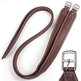 Jeereal Stability Stirrup Leathers with Strong Nylon Core for Equestrian Riding Wide Body English Stirrup Leathers