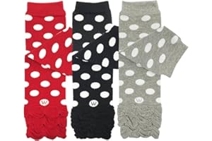 allydrew 3 Pack Polka Dots, Ruffles & Stripes Baby Leg Warmer & Toddler Leg Warmer for Boys & Girls
