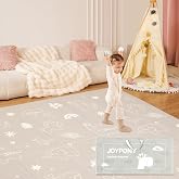 Joypony Baby Play Mat, 71x59 Inch Foldable Play Mats for Babies and Toddlers, Waterproof &amp; Anti-Slip Portable Foam Floor Mat for Tummy Time with Travel Bag Indoor Outdoor