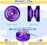 MAGICYOYO K2 Crystal Purple Yoyo - Dual Responsive & Unresponsive, 12 Strings view 5