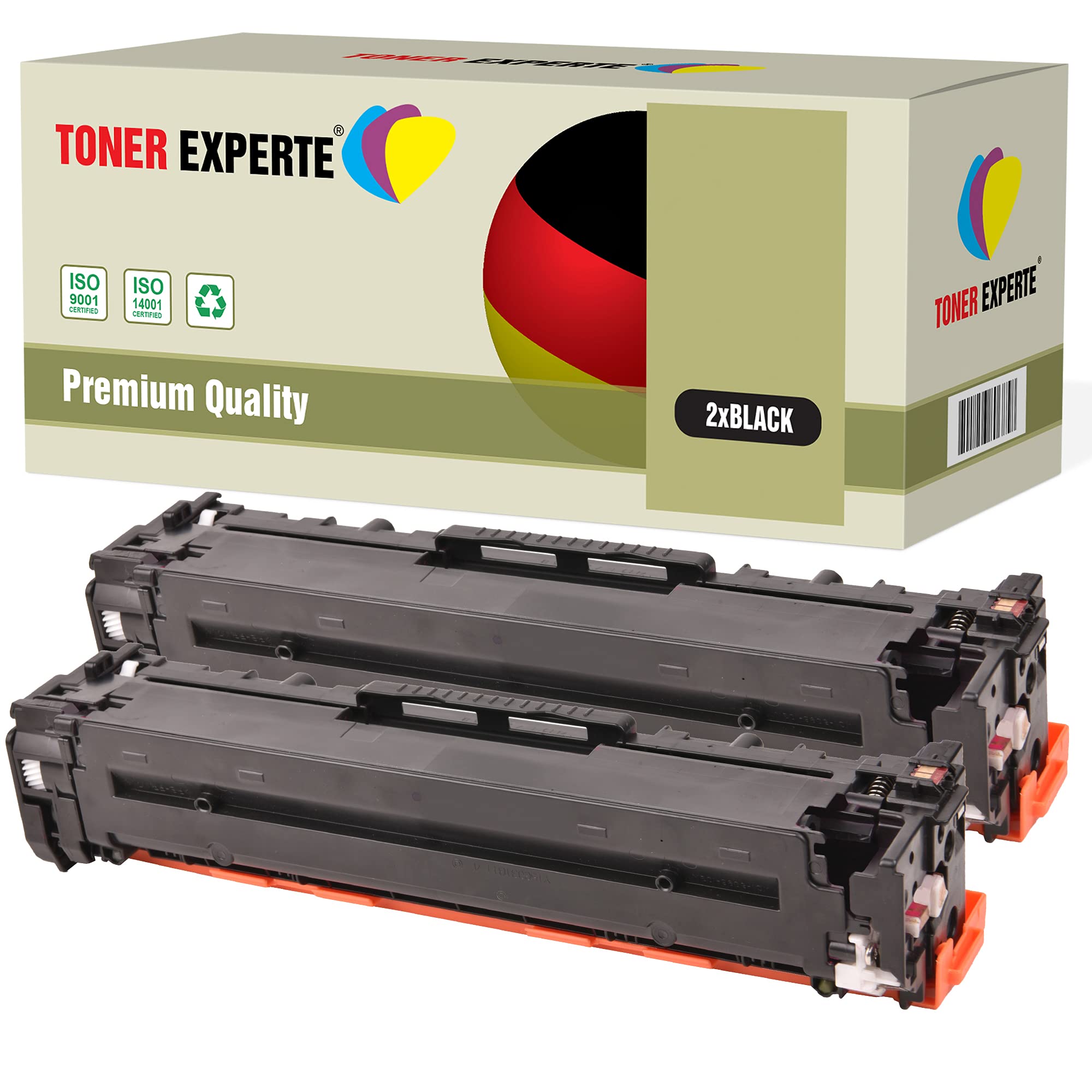 TONER EXPERTE® Pack of 2 Black Toner Cartridges Replacement for CE410X 305X compatible with LaserJet Pro 400 Color MFP M475dn M475dw M451nw M451dn M451dw Pro 300 M351a M375nw (4400 Pages)
