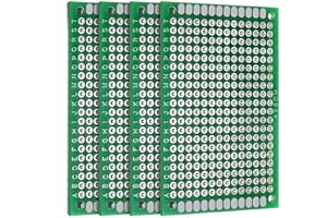 LampVPath (Pack of 4) PCB Prototype Board, Double Sided PCB Proto Board for DIY Solder Breadboard, 4cm X 6cm(1.574" X 2.362") Universal Printed Circuit Board