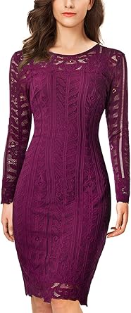 purple lace cocktail dress