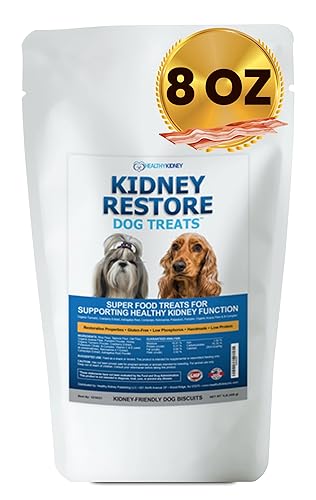 Kidney Restore Bacon Dog Treats 8oz for Canine Kidneys Low Protein
