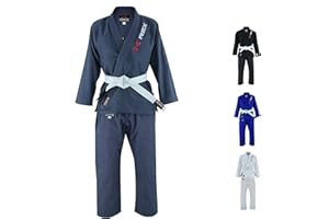 REX Sports Brazilian Jiu Jitsu, for Men and Women BJJ Gi Grappling Kimonos Lightweight White Belt