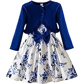HNXDYY Toddler Girl Sleeveless Dress and Cardigan Set