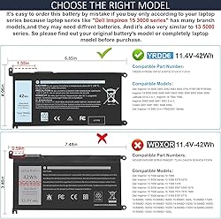 Menlonigt 42Wh YRDD6 1VX1H Battery for Dell