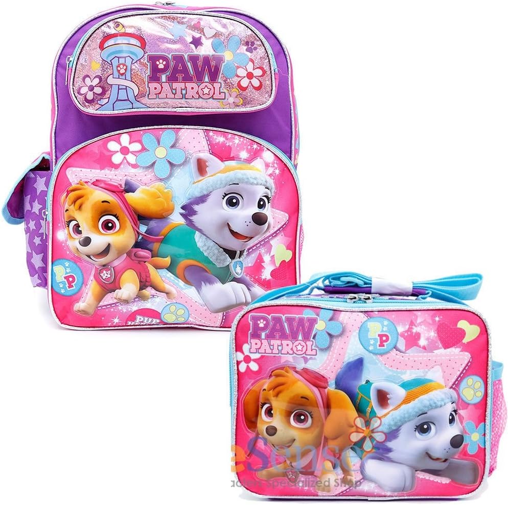 paw patrol book bolsa with lunch box