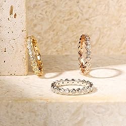 SMILEST Hexagon Moissanite Full Eternity Ring for