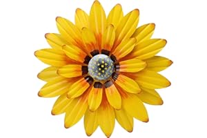 MIRORA Metal Sunflower Garden Decor, Sunflower Wall Decor, Yard Hanging Wall Art Decorations for Kitchen, Bathroom, Living Ro