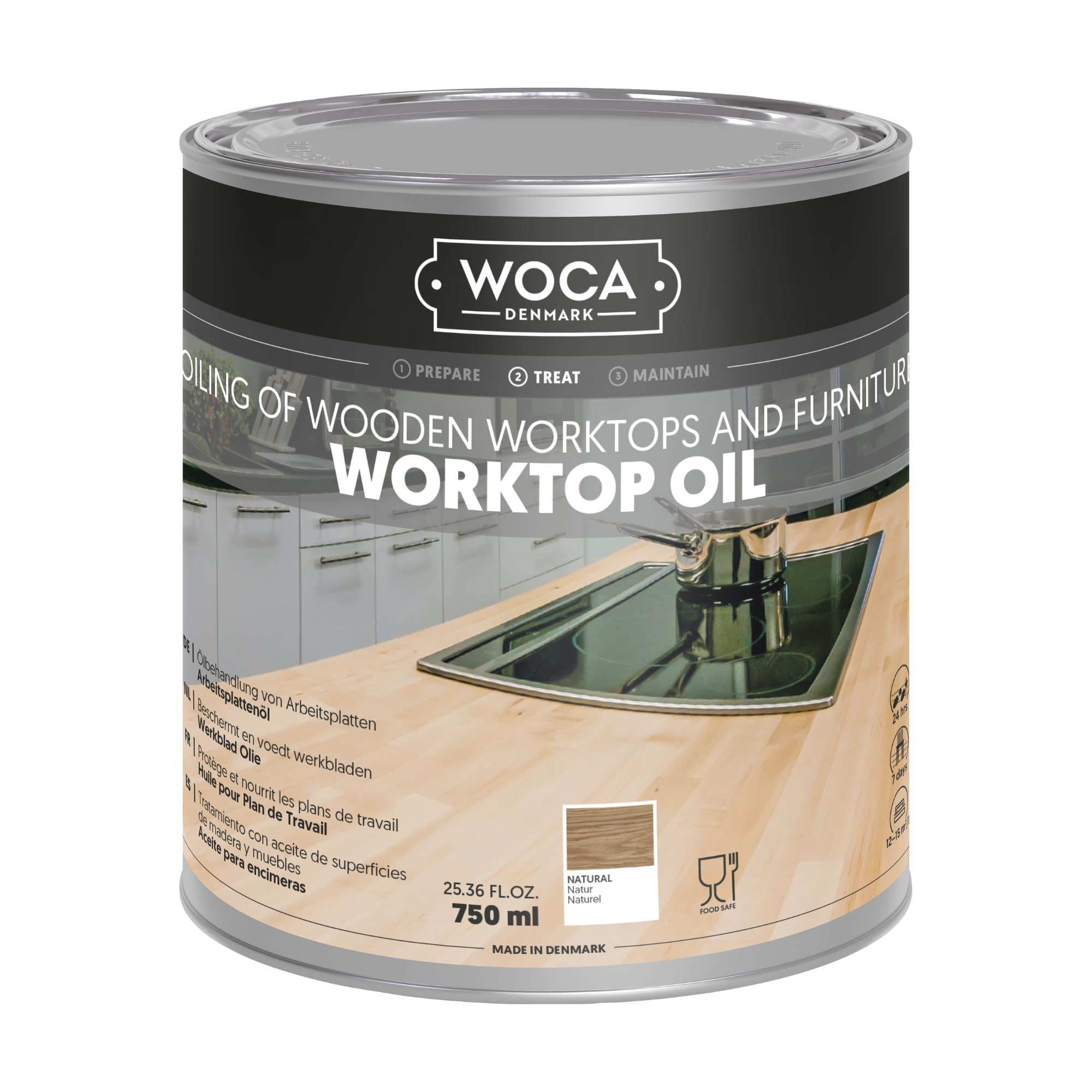 Woca Trip Trap bacterial Worktop Oil Neutral 0,75 l