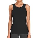 ATTRACO Workout Tank Tops for Women Seamless Full Length Gym Tops Athletic Yoga Top Built in Bra