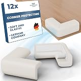 Hoffenbach 12x Baby Corner Protectors Soft Foam Edge Guards White