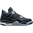 Jordan Mens Air 4 DH7138 006 Black Canvas - Size 10.5, Black/Light Steel Grey-white-f