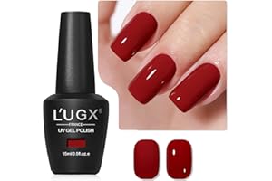 L'UGX Red Gel Nail Polish 15ML Christmas Cherry Dark Red Gel Polish Deep Soak Off UV Gel Colors for Nails Art DIY Manicure & Pedicure at Home Salon Holiday Gifts for Women LGS-703