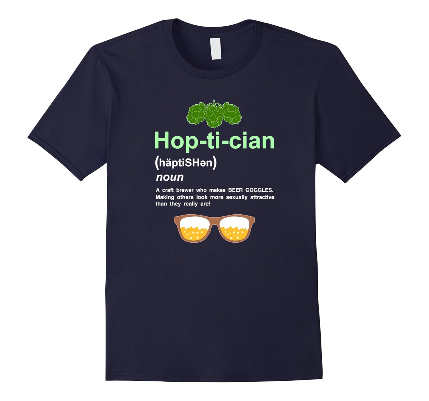 HOPTICIAN T-Shirt for Craft Beer Lovers Mens or Womens-ANZ