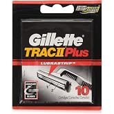 Gillette Trac II with Lubrastrip Men's Razor Blade Refills, 10 Count
