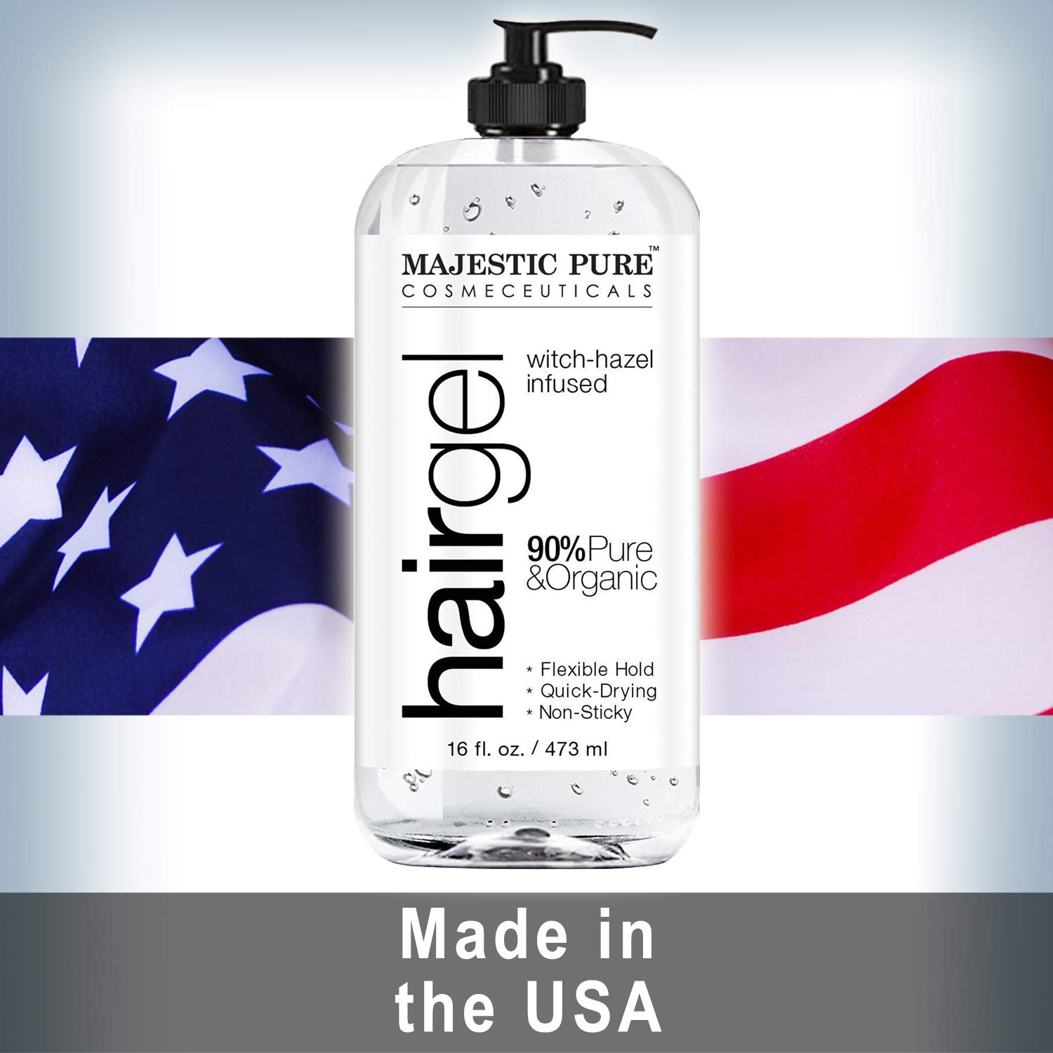 Hair Gel for Men & Woman - Styling with Organic Aloe Vera & Witch Hazel - 16 fl oz : Beauty