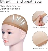 URAQT Wig Caps 4 Pcs Stretchy Nylon Wig Net for Men Women Ultra Thin Breathable view 4