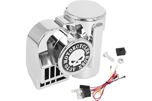 Air Horn for Motorcycle, 150dB Truck Car Horn,Super Loud Train Horn Kit with Wiring Harness,Compatible with Harley Davidson M