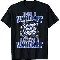 T-shirt Vintage Jerzees Années 80/90 'Woodmore Wildcats' – Taille L, Violet, Coton Blend