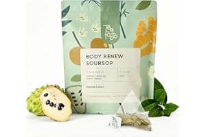 Tea Facto Body Renew* Soursop Tea Bags - Natural Refreshing Soursop Tea with Guanabana Whole Leaves - 50 Bulk Pack