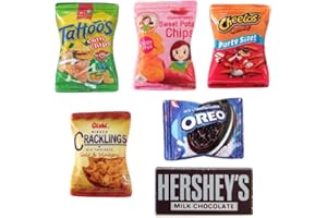 happyblockbuilder LPS Accessories Miniature Dollhouse Compatible with Littlest Pet Shop and Barbie Food Drink Craft Sets Random Gift Bag Lots; Pets NOT Included (Snack 6pc.)