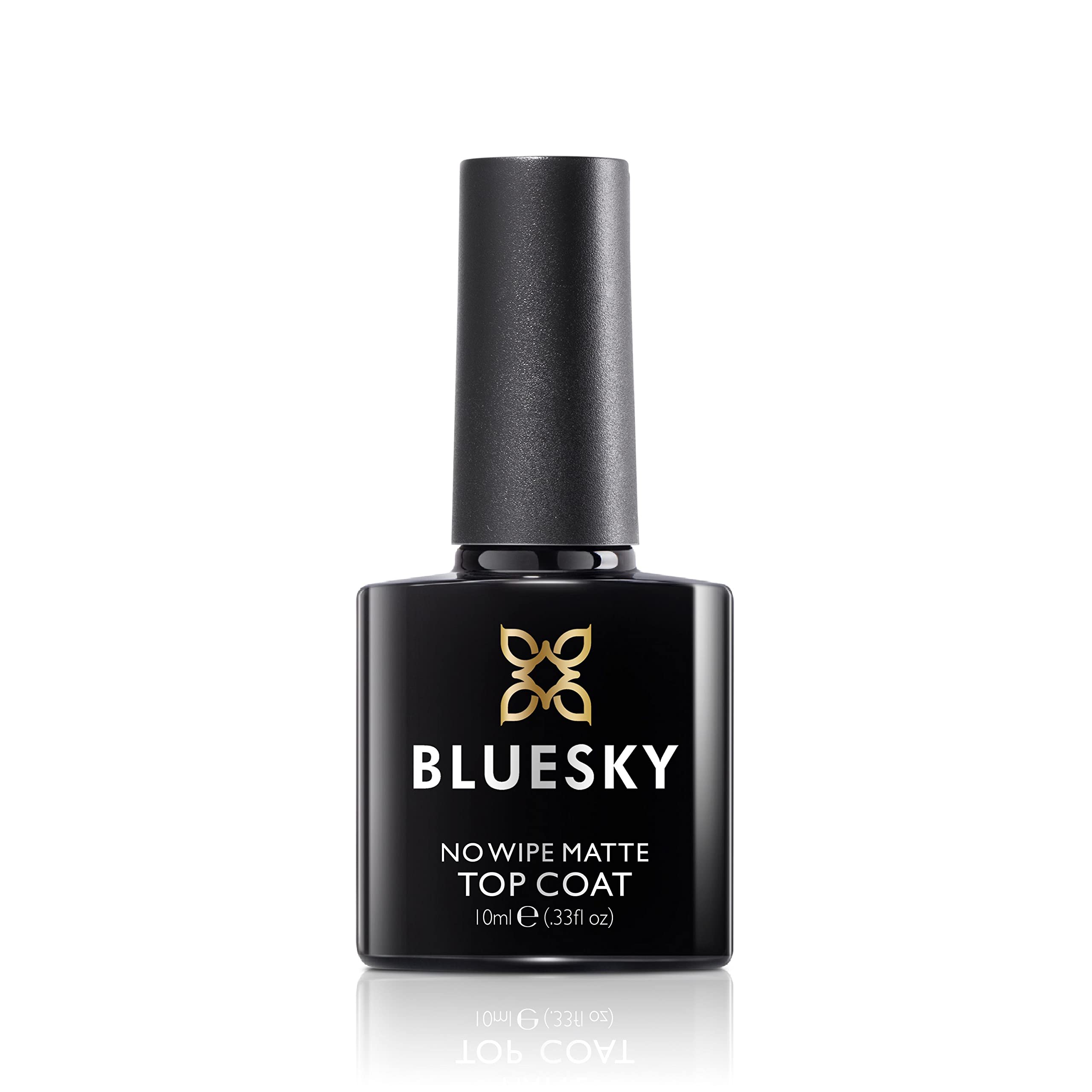 Bluesky Gel Polish Matte No Wipe Top Coat, Soak-off UV LED Gel Nail Polish, Matte Finish, Long Lasting, Clear, 10ml