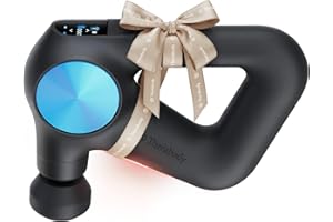 Therabody Theragun PRO Plus - 6-in-1 Deep Tissue Percussion Massage Gun, Handheld Personal Massager for Full Body Pain Relief & Muscle Tension with Biometric Breathwork, Vibration & Heated Attachments