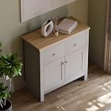 Vida Designs Arlington Sideboard Grey Oak 2 Drawer 2 Door Buffet Table view 4