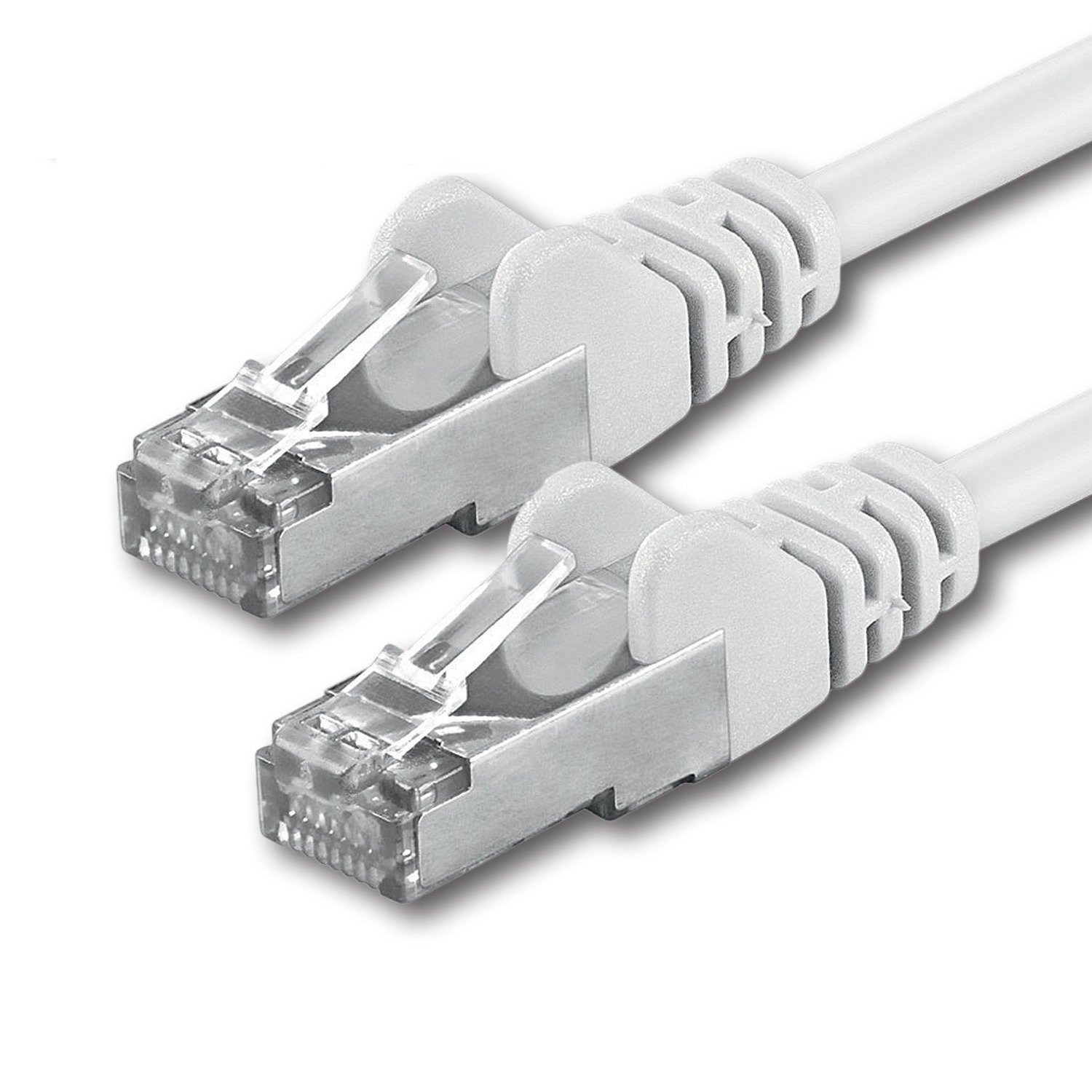 1aTTack CAT5e 2x RJ45 connector foil-shielded FTP network patch cable 30m white