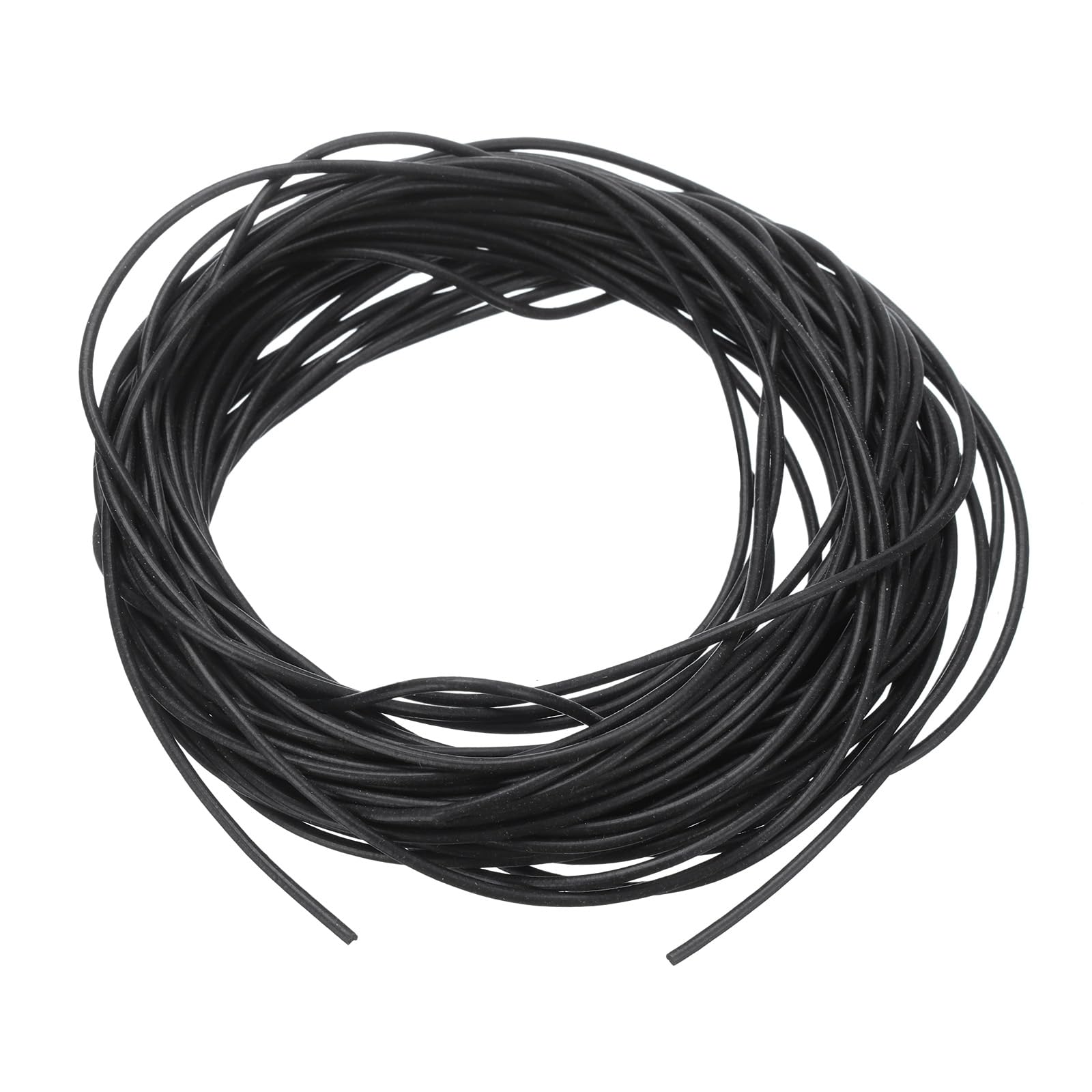 PATIKIL Silicone Foam Seal Strip, 10M(32.8Ft) 1.2mm(0.05") Dia Round High Density Solid Sponge Rubber Weather Stripping Cord for Sealing Gap Blocker Insulation, Black