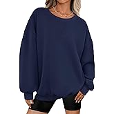 PRETTYGARDEN Oversized Sweatshirt for Women Fall Outfits 2026 Crewneck Long Sleeve Tops Fleece Pullover Winter Clothing